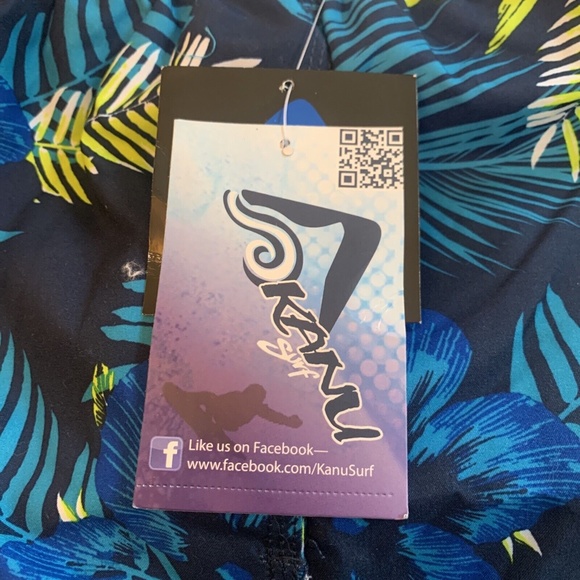 Kanu Surf Board Shorts Swim Trunks Size Medium Tropical Pockets Brief Lining NWT - Picture 10 of 14